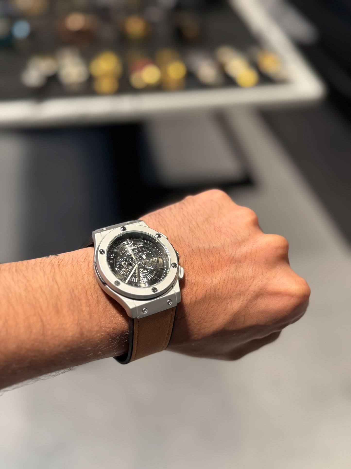 HUBLOT Silver X Brown